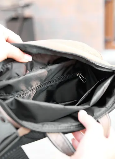 Большая женская поясная сумка бананка Sambag DynamicDart орех 38×21×7 см (80411119) - фото 8