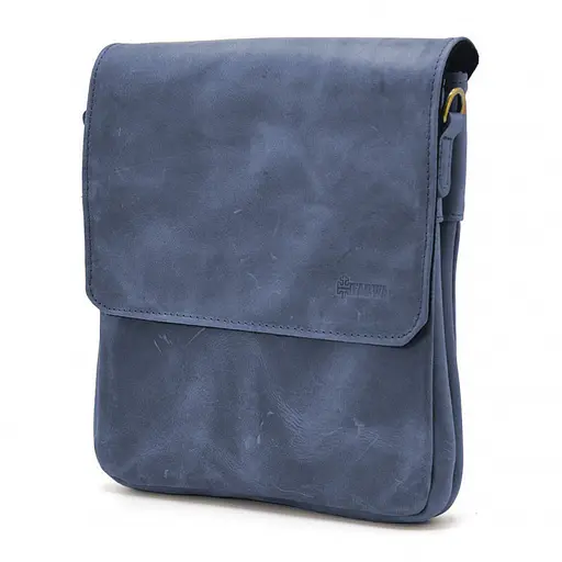 Чоловіча шкіряна сумка через плече TARWA 25х24х5 см sum0025358 - фото 5