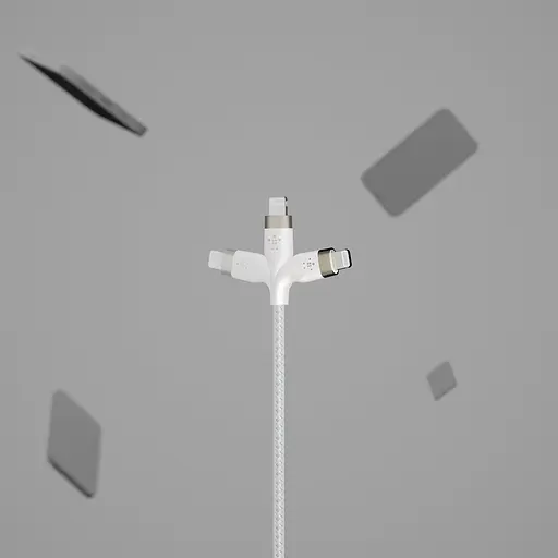 Belkin Кабель USB-A - Lightning плетеный, силиконовый, с ремешком на магните, 1м, белый - фото 9