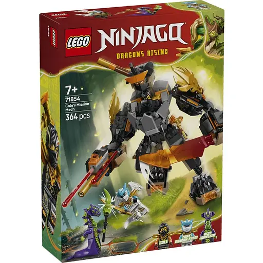 Конструктор LEGO Ninjago Робот Коула для миссии и Дракон Зейн 364 детали (71854)