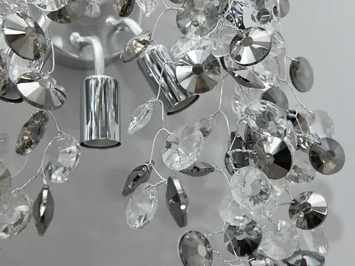Світильник сателіт до кришталевих люстр, хром - фото 3