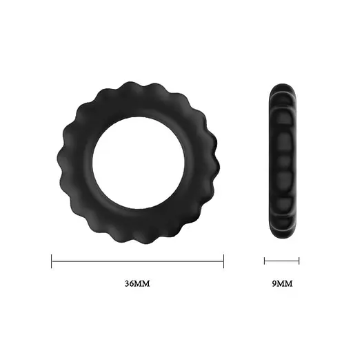 Эрекционные кольца Baile Titan Cock Ring Set 3 шт. черный - фото 6