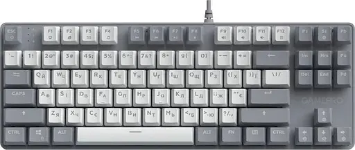 Клавіатура дротова GamePro Genesis Metallic Outemu Red Swithes USB Gray (MK110G)