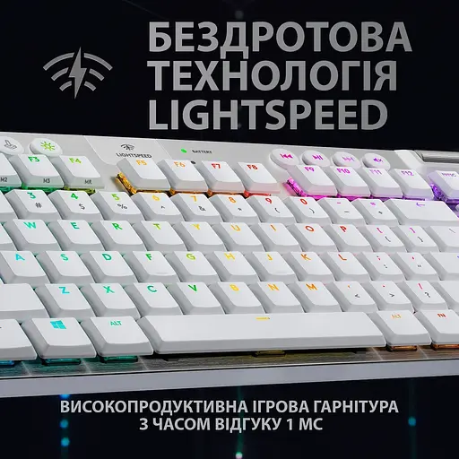 Клавіатура Logitech G915 TKL Lightspeed Wireless RGB Mechanical White (920-009664) [68413] - фото 5