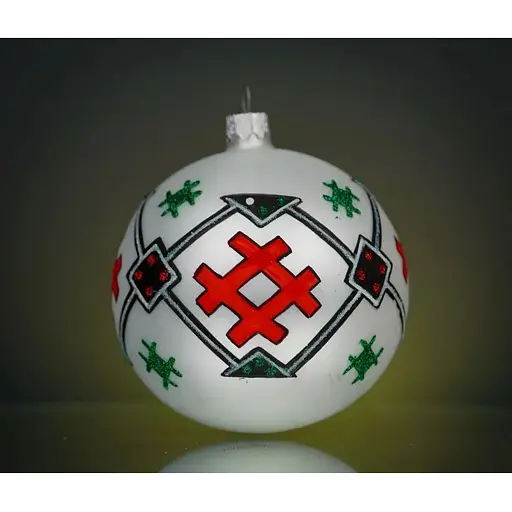 Набір ялинкових прикрас Різдвяні історії Код нації: Вінниччина 3 кулі скло (4820001179958) - фото 4