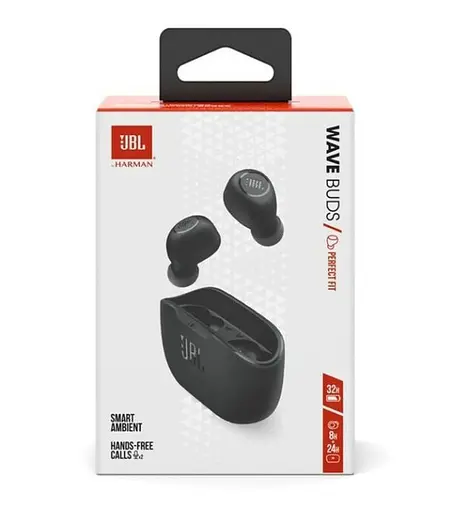 Навушники бездротові JBL Wave Buds (JBLWBUDSBLK) чорні - фото 8