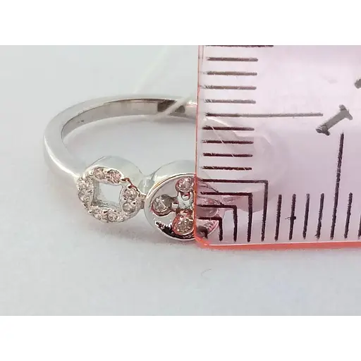 Срібне кільце Аметист з фіанітами 1551987 16 - фото 4