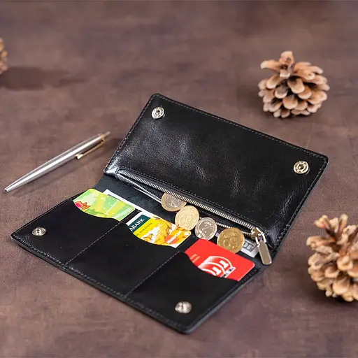 Чоловічий шкіряний гаманець Shvigel 19х9.5х1 см acs0016057 - фото 7