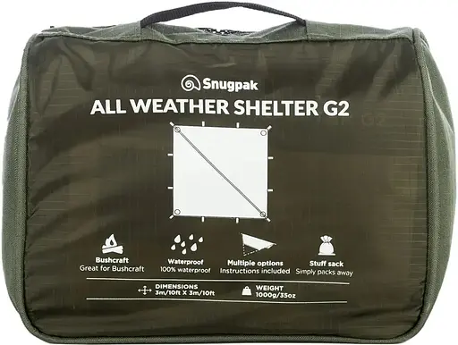 Тент Snugpak All Weather Shelter G2 WGTE Olive 3 x 3 м  - фото 2