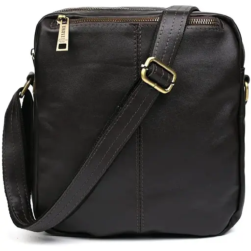 Кожаная сумка мессенджер Tarwa из кожи Наппа 24х26х7 см sum0028352 - фото 1