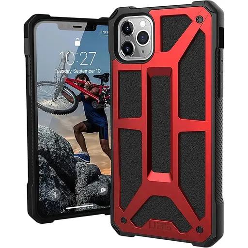 Оригинальный противоударный чехол UAG Monarch для iPhone 11 Pro (5.8") Crimson 111701119494