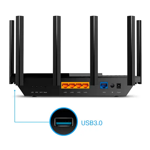 TP-Link Маршрутизатор ARCHER AX73 AX5400 4xGE LAN 1xGE WAN USB 3.0 MU-MIMO OFDMA - фото 2
