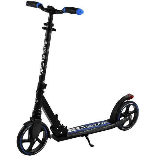 Самокат Best Scooter 57х14х80-98.5 см Черно-синий 000231605 - фото 1