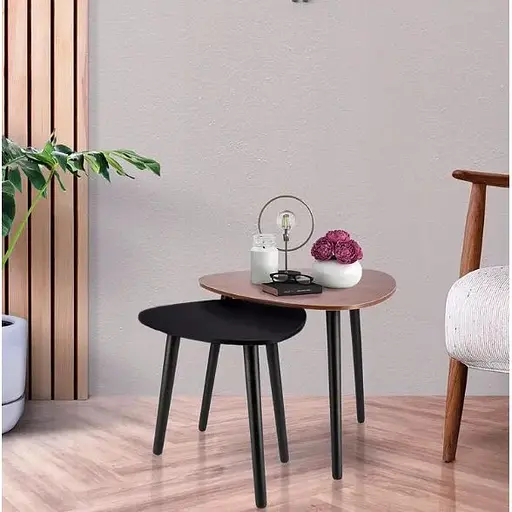 Комплект журнальных столиков Jumi Sinsey коричнево-черный - фото 8