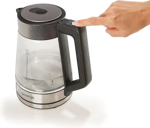 Gorenje Електрочайник 1.7 л, 2,200 Вт, скло, нерж - фото 6