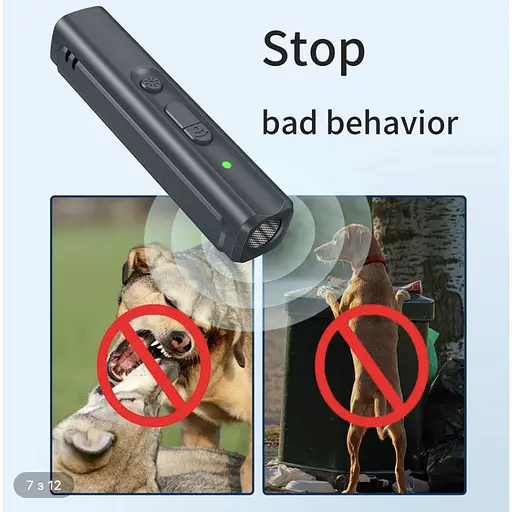 Ультразвуковий відлякувач собак з акумулятором ультрафіолетовим ліхтариком DN11 Grey (18568) - фото 6