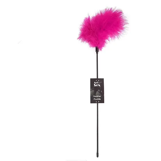 Лоскітка Art of Sex - FeaTher Paddle темно-рожева - фото 3