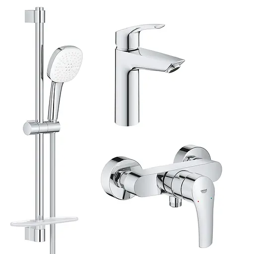 Набор змішувачів Grohe Eurosmart 3 в 1 для душу UA123244M1 Хром - фото 1