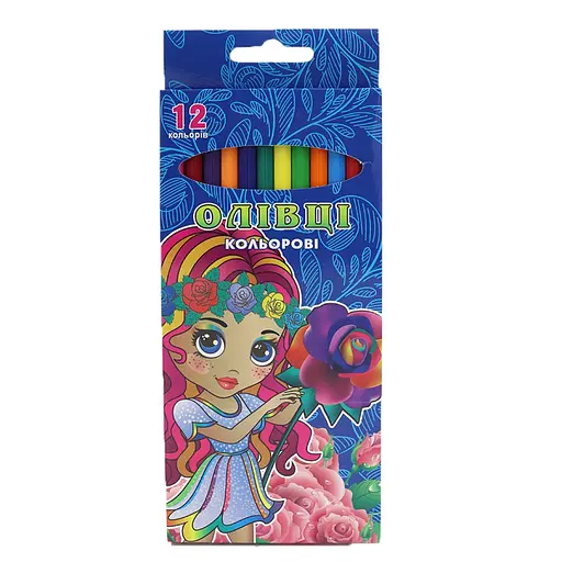 Карандаши пластиковые J. Otten Girl, 12 цветов