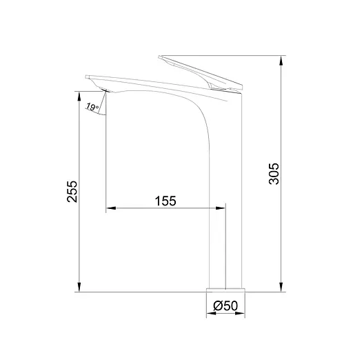 Смеситель для умывальника Qtap Vlasta New высокий QTVLA269CRM45652 Chrome - фото 2