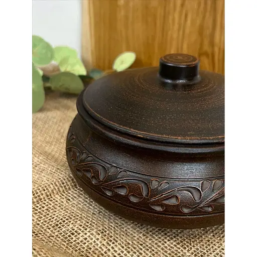 Ковбасник 1 л керамічний (глиняний) різьблений Декор - фото 4