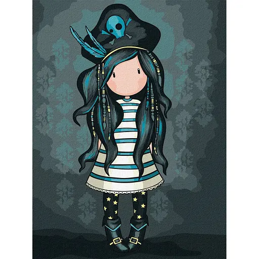 Картина за номерами "Black Pearl Santoro Gorjuss Collection" Ідейка KHO8679, 30х40 см - фото 1