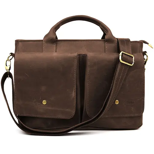 Сумка-портфель мужская на плечо с ручками TARWA 36х27х10 см sum0028424 - фото 9