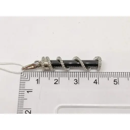 Срібна підвіска Aurora з керамікою і фіанітами. С4118Ч - фото 3