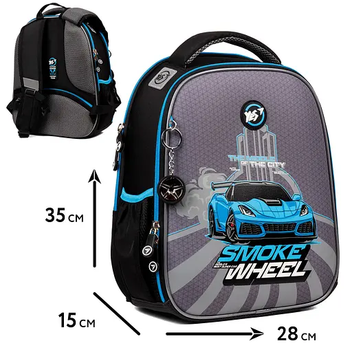 Рюкзак шкільний каркасний Yes Smoke Wheel H-100 - фото 2