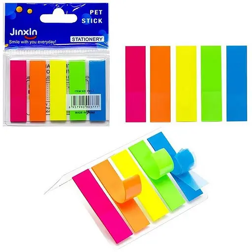 Закладка Color-It Stick Notes Р01-1 неонова 5 кольорів