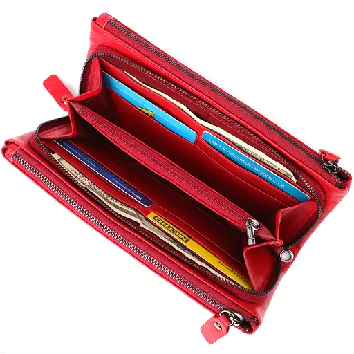 Жіночий шкіряний гаманець на три відділення ST Leather 20.5х10.5х3 см acs0029669 - фото 7