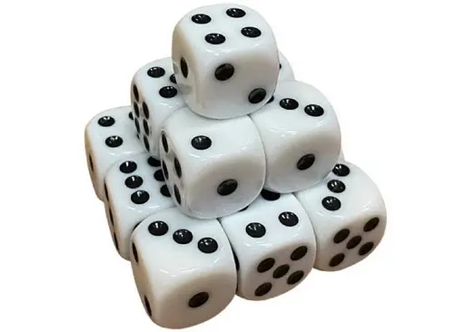 Настольная игра Games 7 Days Кубик D6 с точками (белый) , 1 шт. (g7dd6dotswhite)