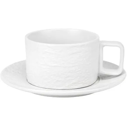 Чашка с блюдцем Elisey Бархат белая (9182-026)