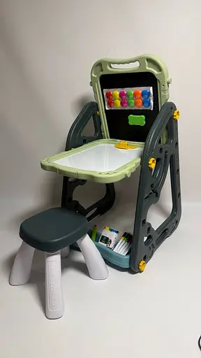 Мольберт 2 дошки: для маркерів та крейди, стільчик, приладдя для малювання - фото 9