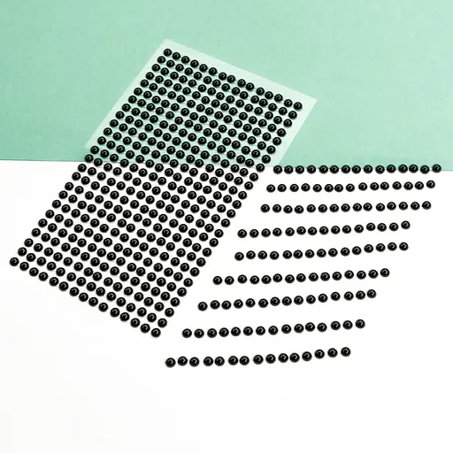 Перлини самоклеючі Чорні 5мм 375шт Rosa Talent - фото 5