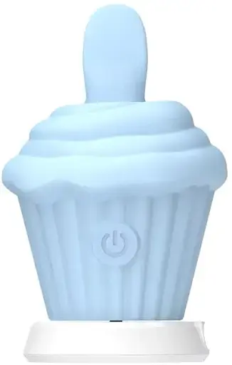 Стимулятор вібратор для сосків та клітора I’MCUM Ice Cream Lick Блакитний (7970379617681)