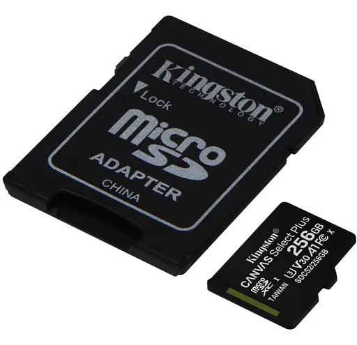 Карта пам'яті KINGSTON microSDXC 256GB Class 10 UHS-I U3 Canvas Select Plus + SD Adapter SDCS2/256GB - фото 2