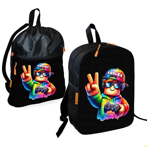 Шкільний рюкзак дитячий Роблокс / Roblox + Сумка для взуття спортивної форми рюкзак-мішок хлопчикові (01826)
