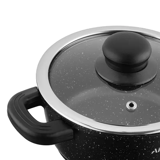 Набір посуду Ardesto Gemini Anzio 6 предметів алюміній чорний (AR1906AS) - фото 6