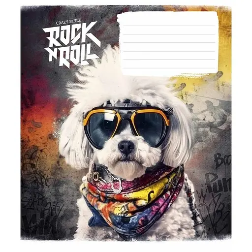 Зошит учнівський "Rock star" 012-3277L-5 в лінію, 12 аркушів