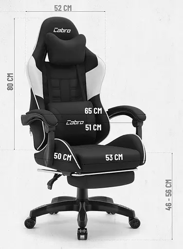 Крісло Cabro C501 Black-White тканина - фото 10