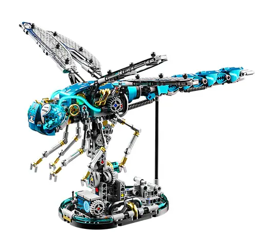 Конструктор механічний бабка -стрекоза  MJI Dragonfly  для дітей та дорослих  живий світ 866 деталей - фото 1