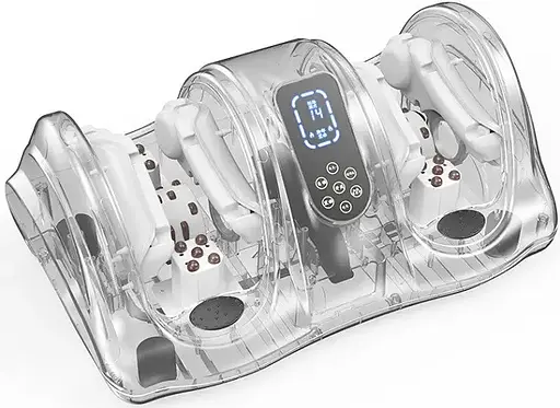 Массажер для ног (роликовый, компрессионный массаж, вибрация, прогрев) Benbo АМ-04 Золотистый - фото 4