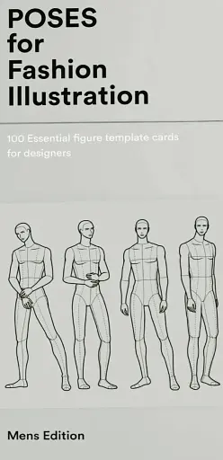 Poses for Fashion Illustration. Mens. Card Box