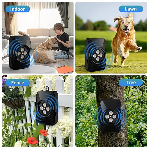 Устройство против лая для собак — 50-футовое устройство для сдерживания лая собак — 3 режима ультразвуковой остановки лая собаки - фото 6