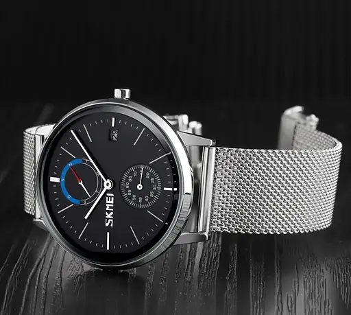 Наручний годинник чоловічий Skmei 9182 Silver Black, 9182SIBK (18400) - фото 7