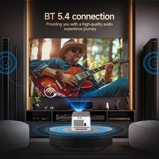 Смарт проектор з автофокусом Magcubic HY350 Max Android 14, chip H726, 8K24fps, 2GB/16GB Wi-Fi 2.4G/5G Кінотеатр White (19033) - фото 4