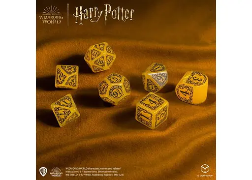 Набір кубиків Harry Potter. Hufflepuff Modern Dice Set - Yellow , 7 шт. (190142/2023/4/B) - фото 3