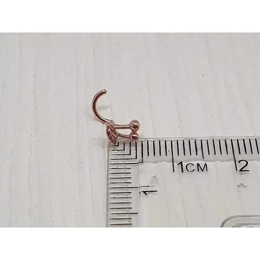 Золота сережка-пірсинг Астор в ніс. 3182435 - фото 3