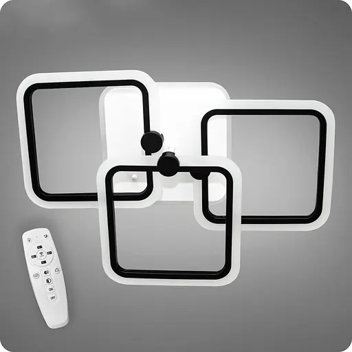 Люстра світлодіодна 517 Dlight 3color з пультом 65Вт Чорний (01817) - фото 2